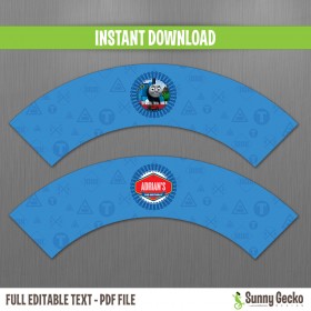 Thomas The Train Birthday Cupcake Wrappers